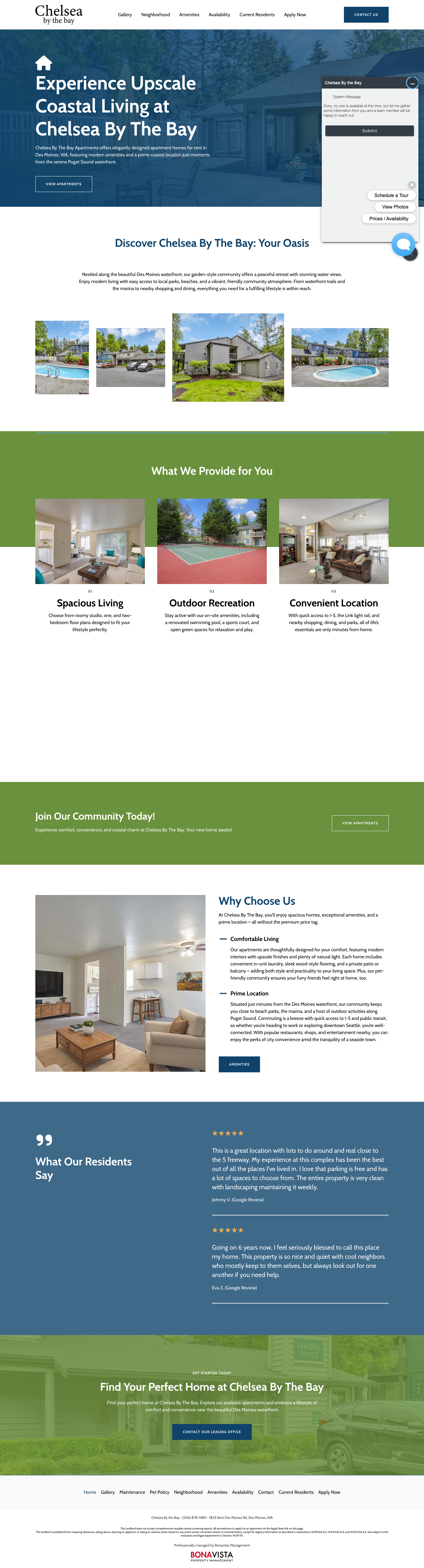 Chelsea by the Bay full-page screenshot